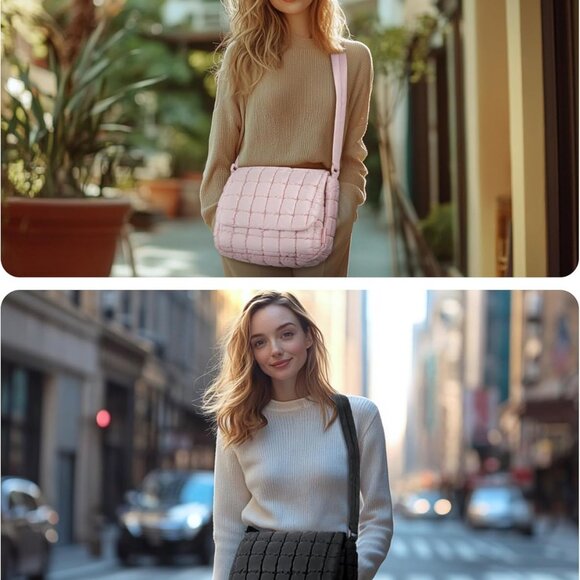 Puffy Water Bottle Crossbody Bags for Women, Small Cross body Purse With Bottle - Picture 6 of 6